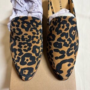 Lucky Brand Tan and Black Leopard Loafers